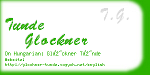 tunde glockner business card